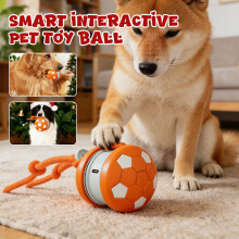 Interaktives rollendes Hundespielzeug für Indoor-Aktivitäten – Strapazierfähiges Seil-Kauspielzeug, elektrisches Haustierspielzeug, kompatibel