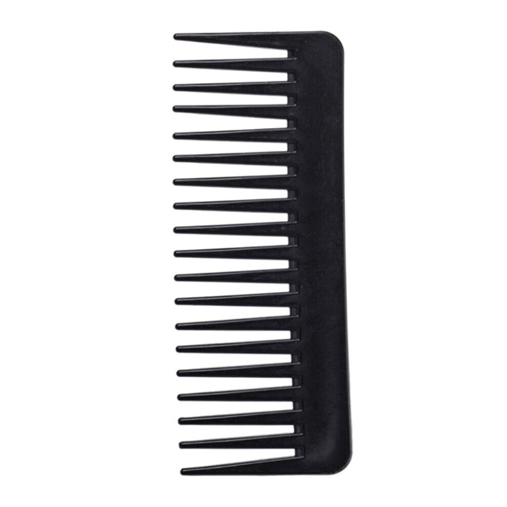Unisex Black Hairdressing Comb With Wide Teeth And Smooth Tines For Effortless Detangling Of All Hair Types