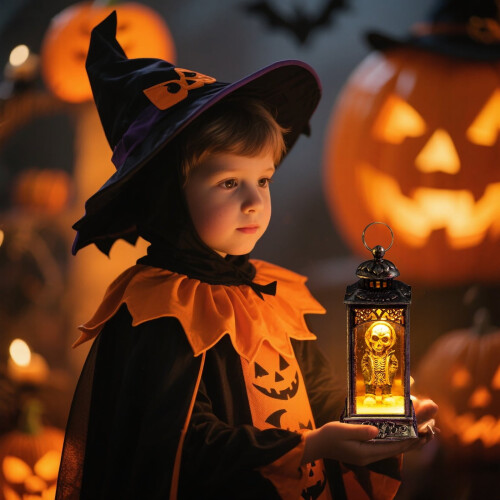 Φως κεριών χωρίς φλόγα με σκελετό LED για Halloween με μπαταρία για διακοσμήσεις μπαρ 2