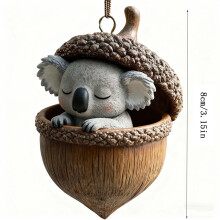 Ornement en forme de gland représentant un koala (1 pièce)