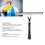 Raclette de douche en acier inoxydable 10 pouces 5