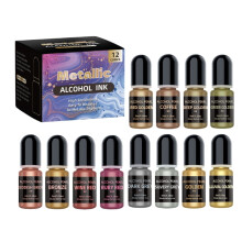 Portable Metallic Alcohols Ink Set With 12 Colors For DIY And Artistic Creations