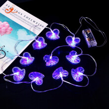 Mother's Day Multicolor Heart 10 LED Decorative String Lights Mother's Day Decor Home Decor
