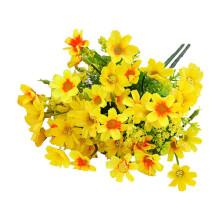 Művirágok, 29 cm-es műszázszorszépek, színes csokor beltéri/kültéri asztaldíszítésre, kertbe, verandára – tavaszra és nyárra is
