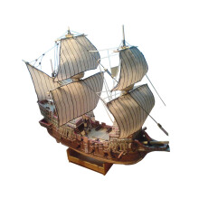 1:100 Scale Paper Ship Model Kit, 3D DIY Sailboat & Pirate Ship Puzzle, Desk Decoration – Compatible with Paper Craft Enthusiasts