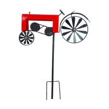 Garden Tractor Windmill Windmill Statue Tractor for Patio Lawn Porch red