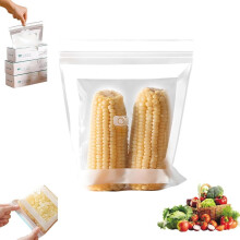 Food Grade Reusable Slider Freezer Bags, Fridge Covers for Veg & Meat – Compatible with Kitchen Storage