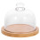 Cake Plate with Cover Wooden Brown 1 Set 4