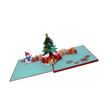 Popup Musical Christmas Greeting Cards with 3D Effect for Holiday Decoration