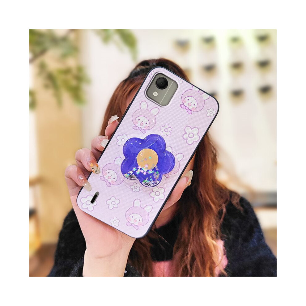 Nokia C110 4G Phone Case – Silicone Anti-Knock, Rotatable Kickstand, Soft Tpu, Glitter Quicksand Design, Waterproof 9482726303824