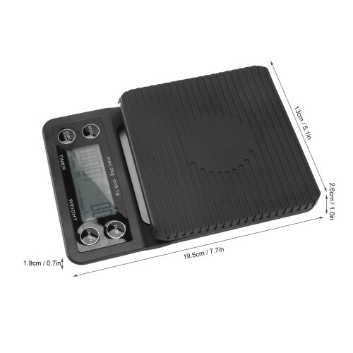 Digital Coffee Scale with Timer, Waterproof Silicone Mat, High‑Accuracy Kitchen Food Scale, Tare Function, Portable & Versatile 2