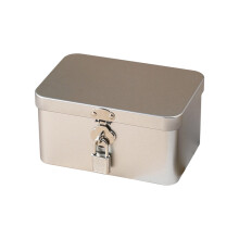 Boîte de rangement rétro en métal avec serrure (1 pièce)