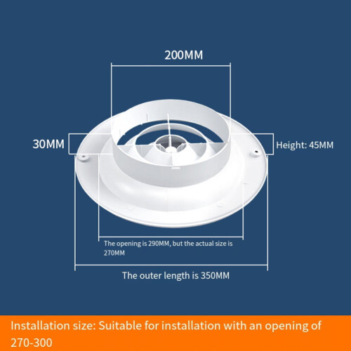 Air Vent Cover For Wall And Ceiling Mounting Adjustable With Easy Cleaning