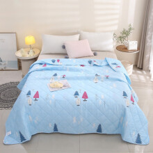 Summer Quilt 59x39Inch Super Soft Clouds Cool Breathable Lightweight Conditioned Quilt Thin Summer Quilt with Flower Pattern In Student Dormitory