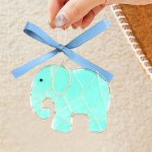 Handmade Sea Glass Ornaments Wire-Wrapped Coastal Decor 6pcs