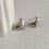 (Silver) Vintage Silver Heart Stud Earrings - Christmas Gift 1