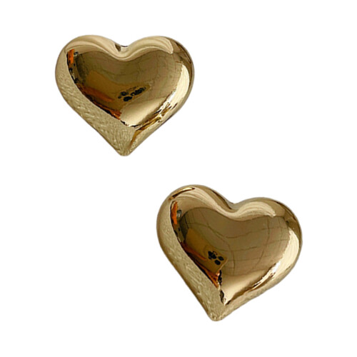 (Gold) Vintage Silver Heart Stud Earrings - Christmas Gift 2