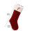 Knitted Christmas Stocking with Embroidered Initial, Red 3