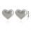 (Silver) Vintage Silver Heart Stud Earrings - Christmas Gift 5