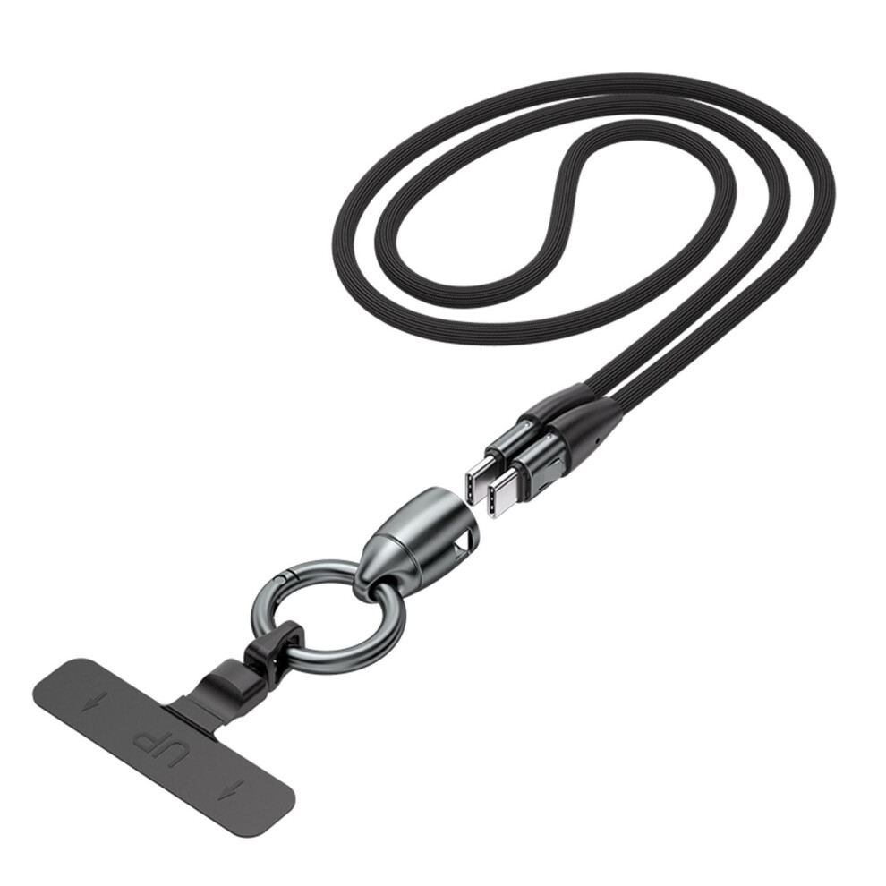 Lanyard Â Cell Phone Strap With 240W Usb C Charging & Data Cable 9464372700561