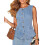 Dames denim vest blauw vest S 1