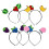 FRCOLOR6 τεμάχια κορδέλες μαλλιών με καρπούζι, χαριτωμένα και αστεία κλιπ μαλλιών με 1