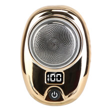 Teqhome Type-C Rechargeable Electric Razor for Men Portable Electric Shaver Mini Men's Beard Trimmer for Home Office Travel Ideal Gift for Him Gold