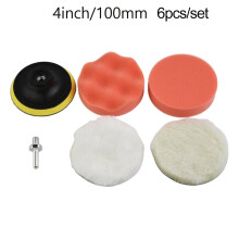 6pcs/Set Car Polishing Pads Polished Plates Kit With M10 Drill Adapter