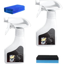 Nanobrite Pro Headlight Rejuvenator Kit w/ Towel & Sponge – Compatible with All Vehicles, 2PCS