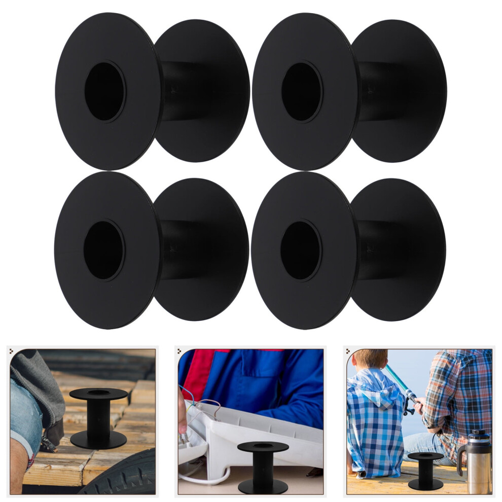 Nicexmas 4Pcs Wire Spools Empty Reel Cables Bobbins Replacements Empty Spools Replacement Plastic Spool Compact Cable Spools Empty Bobbins Rope Spool 9464372700592