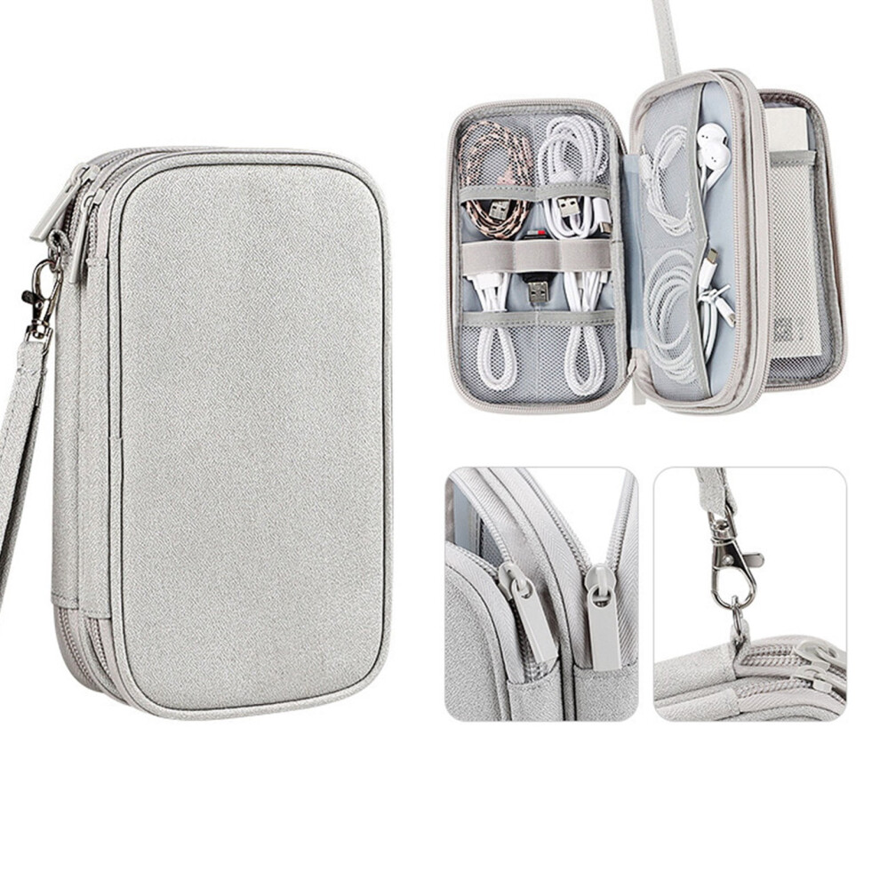 Electronics Organizer Bag Â Cable, Charger, Earphone, Usb, Sd Card Pouch, Shockproof Travel Gadgets Case 9357860420495