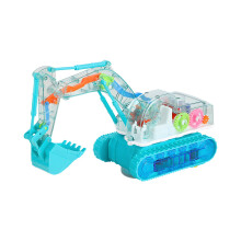Excavator Truck Kids Toy, Electric Construction Toy with Light & Music, Compatible with LEGO DUPLO, Ages 3-5, Birthday/Christmas Gift