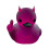 (Purple, Single middle finger) Canard Démon Déco Bureau Maison 3
