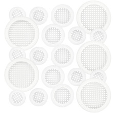 200 Pcs Plastic Hole Plug Handle Wire Airtight Curler Lid White