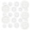 200 Pcs Plastic Hole Plug Handle Wire Airtight Curler Lid White 1
