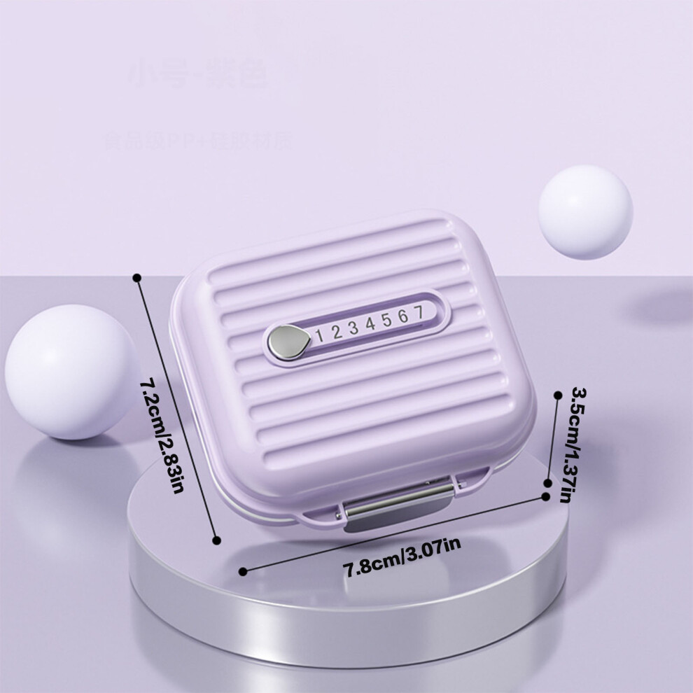 Roc-Electron (Purple, S) 7-Compartment Mini Pill Organizer For Travel