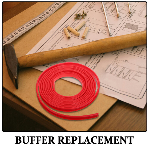 U-Shaped Pool Table Rubber Cushion Roll Red 2