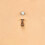 Opal Belly Button Ring Titanium 14G 12mm 6