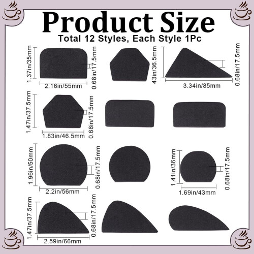 EVA Handle Molds for Pottery and Clay Sculpting 12 pcs 1