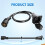 7-Way Trailer Plug Socket Extension Cable 3 ft 10-14 AWG 4