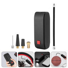 Portable Electric Air Pump for Bike with LED Light and ABS Material Black 1 Set