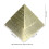 Bronze Pyramid Ashtray Alloy 5.0x5.0x4.5in Rustproof Elegant Pattern 2
