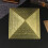 Bronze Pyramid Ashtray Alloy 5.0x5.0x4.5in Rustproof Elegant Pattern 4
