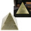 Bronze Pyramid Ashtray Alloy 5.0x5.0x4.5in Rustproof Elegant Pattern 16