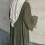 Elegant Women's Dubai Style Chiffon Pullover Robe with Pleated Design and Solid Color 2
