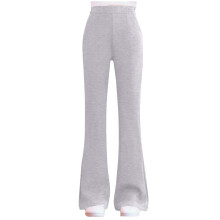 Girls Stretch High Waist Leggings Regular Fitted Solid Flared Pants Active Workout Yoga Pants Gray 11-12 Years
