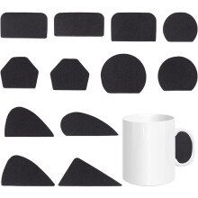 12pcs EVA Handle Molds for Pottery, Clay, Foam Sculpting – DIY Ceramic Cup Accessories, Black, Various Shapes/Sizes