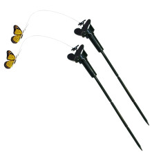Guirlandes lumineuses solaires papillons dansants pour jardin – Étanche, alimentée par énergie solaire/piles, tiges lumineuses, compatible avec