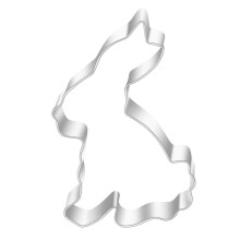 Emporte-pièce lapin de Pâques en acier inoxydable avec moule en résine, compatible lave-vaisselle, idéal pour la pâtisserie en forme d'œuf de