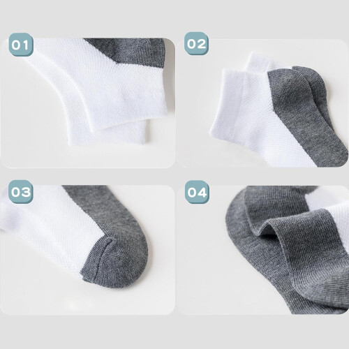 Ankle Socks Thin Color Block Mesh Cotton 1-12 Years 2